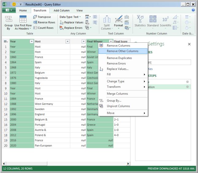 other columns removed